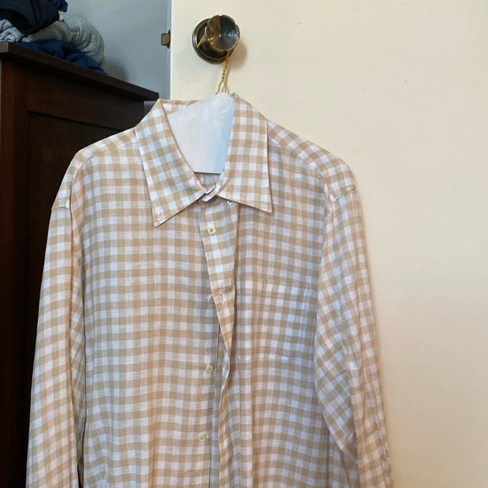 Brooks Brothers linen button down shirt